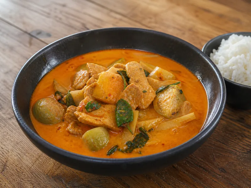 Danie Czerwone curry z wieprzowiną