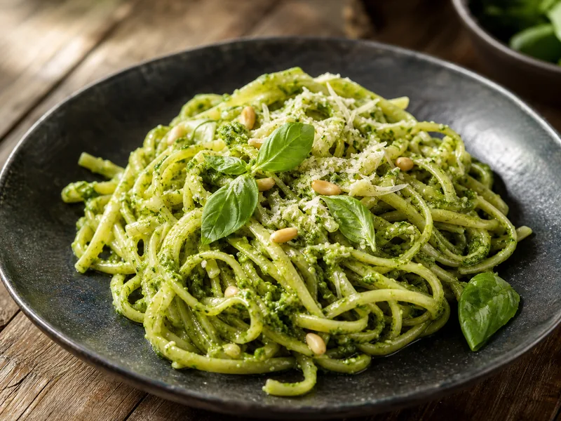 Danie Makaron z pesto