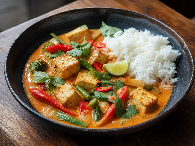 Danie Tofu curry czerwone