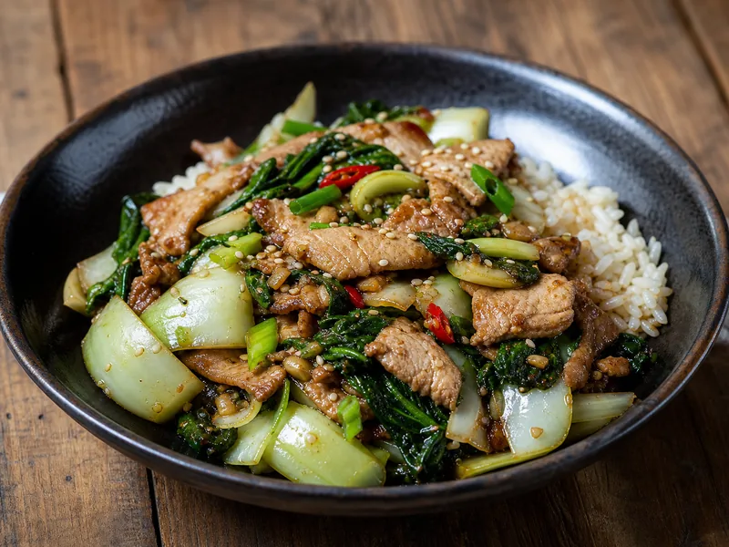 Danie Wieprzowina z pak choi